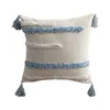 Boho Fringe Accent CushionPlush Throw Cover With Tassels Geometric Moroccan Style Pillow Case Cover Bohemia Macrame Home sofa Decor 210401