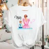 T-Shirt damski damski graficzny z krótkim rękawem syn miłość matka mama kreskówka 2022 letni modny nadruk ubrania damskie topy Tees Tshirt