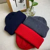 Mutsen PP Winter Heren en Dames Merk Hoeden Dikke Knit, Warme Beanie, Winddichte Rijpwol Gestikte Gebreide Pullover Caps