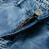 Sommar mäns stretch denim shorts affärer mode lösa raka casual jeans manliga klassiska slim märke fem-punkt byxor