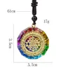 Orgonite Healing Pendant Sri Yantra Necklace 7 Chakra Energy Hinduism Natural Crystal Quartz Yoga Meditation Jewelry