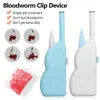 Earthworm Bloodworm Clip Device Portable ABS Attrezzatura da pesca Esche da pesca Esca Accessorio con 250 elastici