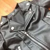 Мальчики PU куртка 1-7 лет детский мотоцикл мода алмазное стеганое стеганая молния девочки пальто прохладный весна осень большая продавая название 211204