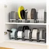 Kitchen Cabinet Storage Shelves Plates Dishes Chopping Board Rack Bowl Cup Holder Multifunction Closet Organizer 210902