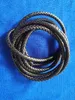 3 Meters of 8mm Black Braided Bolo Leather Cord #22515