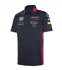 F1 Team Version Car Fan Racing Suit Män och kvinnor Summer Red Short-Sleeved T-shirt bilfläktbil snabbtorkande kläder Polo Customizat