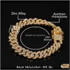 Pulseira conjuntos entrega de jóias 2021 12mm Miami Cuban Link Chain Chair Braceletes Set para Mens Hip Hop Bling Gelado Ouro Si