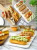 Rolling Pins & Pastry Boards Silicone Mat 18 Eclair Non Stick Puff Perforated Liner Pad Macaron Cookie Bread Mold For Baking Tools Oven Shee