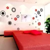 Wall Stickers Modern Home Decor Elegant Flowers Pattern TV Background Wallpaper Bedroom Murals Living Room Sticker Large