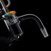 Full Weld Fumar 4mm Bottle Beveled Edge Banger Banger Prego com Cactus Glass Girando Carb Cap 6mm Quartz Terp Pérolas para Petróleo Beaker Bongo Bong Bongs