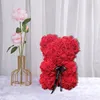25cm Rose Bear Flores Artificial Rose Urso Decoração Do Casamento Decoração Romântica Dia Dos Valentim Presentes Rosa Vermelho Dropshipping 210408