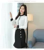 Mode femmes coréennes blouse à manches longues haut solide tempérament en mousseline de soie blouses mince bureau dame blusa 0939 40 210506