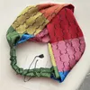 Stilvolle Regenbogen-Buchstaben-Stirnbänder, Designer-Bunthaarband, breite Krempe, elastisches Haarband, Damen-Sport-Outfit, Kopfbedeckung