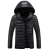 Parka da uomo Plus Size Giacca invernale calda Cappotto imbottito da uomo Cappotto trapuntato con cappuccio da uomo