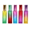 Flaconi di vetro riutilizzabili per mini fragranze da 15 ml Flacone spray per imballaggio cosmetico Bottiglie di stoccaggio di profumo vuote quadrate colorate Jars2080312