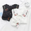 Vintage Embroidery Floral Blouses for Women Shirts Spring Chiffon Blouse White Tops Cute Lantern Long Sleeve Shirts 13051 210527