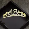 Otros suministros festivos para fiestas 18 cumpleaños Princesa Corona Diadema Cristal Boda Hairband Hair Headwear Decor4238082