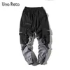 Una Reta Man Bluats Fashion Streetwear Showing Color Joggers Hip Hop Длинные Мужчины Эластичные талии Cargo 210715