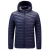 Vinter män Duck Down Jacket Winter Coat Mens Varma Parkas Coats Mäns Hooded Tjocka Parkas Jackor Ourwear Size M-3XL 211015