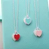 New Trendy Double Heart Pendant Clavicle Chain Women Exquisite Fashion Pendant Necklace For Valentine's Day New Year Gifts J0a0 G1206