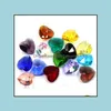 Crystal Losse Kralen Sieraden 10mm Charms Glas Hart Faceted Hanger Vindingen DIY Aessoires Drop Levering 2021 CGCA0