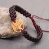 Bracelets de charme Arbre de vie Pierre d'onyx noire en acier perlé Jaspers impériaux Empire Empereur Wrap Bracelet Femmes Hommes Guérison