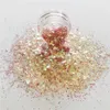 Prettyg200g Yüksek Sparkle Yanardöner Tıknaz Karışımlar Glitter Opal Sequins DIY Yapımı Sanat Craft Tırnak Makyaj Dekorasyon CHM için.