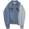 IEFB Spring Niche Designer Coreano Personalizzato Splicing Decostruzione Giacca di jeans allentata Cappotto di jeans da uomo oversize 9Y6082 210524