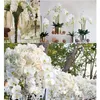 32 "Yapay Kelebek Orkide Sahte Phalaenopsis Çiçekler 6 ADET Stem Bitkiler Düğün Ev Dekorasyon için 220311