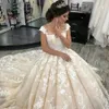 Luxus Brautkleider Champagner Applikationen Ball Brautkleider Vestido De Novia Plus Size Wedding295N