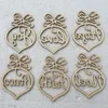 Creative Peace Love Christmas Decorations Wooden Ornament Xmas Tree Hanging Tags Pendant Decor 6pcs a Lot