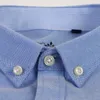 Heren lange mouw Blue Oxford Dress Shirt met Linker Borst Pocket Katoen Mannelijke Casual Solid Button Down Shirts 5XL 6XL Big Size 210609
