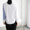 Camicette da donna casual slim Camicie a maniche lunghe Colletto rovesciato Abbigliamento a righe Camicie eleganti 6050 50 210518