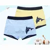Alta Qualidade Boys Cotton Boxer Shorts Calcinha Kids Dolphin Underwear para 2-16 anos Adolescente Adolescente 4 Pçs / lote 211122