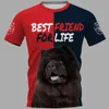 CLOOCL Chow T-shirts 3D Graphic Animal Dog Printed Tees Fashion Pets Pullovers Casual Sportswear Men T-shirt Women Clothing Y220214