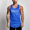 MuscleGuys Mens Bodybuilding Tank Top Sportscholen Fitness Mouwloos Shirt Nieuwe Mannelijke Mesh Kleding Mode Singlet Vest Onderhemd 210421