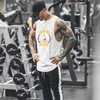 Gym Tank Topp Män Fitness Bodybuilding Workout Mesh Ärmlös Skjorta Sommar Casual Singlet Undershirt Mode Kläder 210421