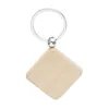 Stock Beech Wood Brelkain Party Favours Puste spersonalizowany spersonalizowany tag Identyfikator Identyfikator Pendant Klucz Bluckle Kreatywny prezent urodzinowy XU3658920