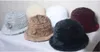 冬の女性100％天然ミンクの毛皮の帽子ニット暖かい本物のキャップロシアの女性の屋外の帽子