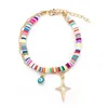 Charm Bracelets MULHERES BOHEMIA COLORIDO FIMO PULSEIRA SENHORAS BOHO COLORIDO EM CAMADAS OLHO CORAÇÃO ESTRELA COIN PENDANT2181