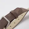 Belts High Quality 2.8cm Wide Leather Waist Strap Belt Black Brown Women Square Metal Buckle Ladies Female For Jeans 105cm
