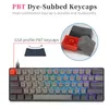 RGB LED Backlit Wired Mechanical KeyboardPortable Compact Waterproof Mini Gaming Keyboard 61 PBT Keycaps Gateron Switcs