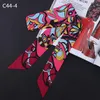 Designer Brand Scarf Women's Luxury Twill Tryckt Satin Shawl Bund Bag Ribbon smal och lång hals C48 -halsdukar227x