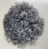 Nuove donne di arrivo estensione dei capelli grigi grigio argento ricci profondi ondulati coulisse capelli umani coda di cavallo clip in 100g 120g 140g