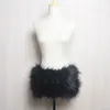 New Natural Fox Fur Scarf Shawl Women Sexy Strapless Sleeveless Celebrity Party Club Bandage Crop Tops Poncho