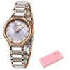 SUNKTA Rose Gold Ceramic Bracelet Watch Women Fashion Womens Quartz Watches Brand Luxury Diamonds Ladies Clock Female WristWatch 210517
