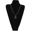 Mens Mini Ruby Hanger Ketting Goud Cubaanse Schakelketting Mode Hip Hop Kettingen Sieraden voor Mannen