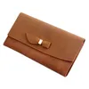 Portamonete vintage alla moda da donna Stile lungo Cucitura con fiocco Borsa multi-carta Borsa porta carte Colorblock Yayl Czdan F5