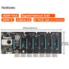 컴퓨터 케이블 커넥터 Tishric BTC-S37 마이닝 머신 마더 보드 8 16X 그래프 카드 Onboard Procrssor CPU Set Miner Video Slot Memory A