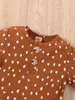 Pantalon de survêtement avec t-shirt et demi-bouton imprimé dalmatien pour bébé SHE